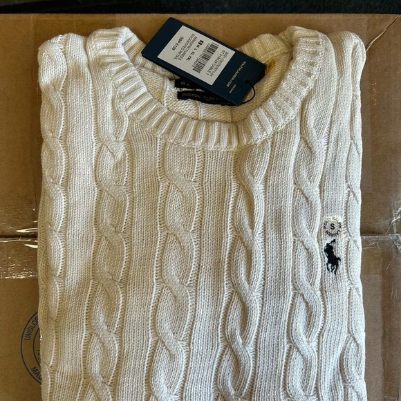 Polo Cable Knit Sweater - Picture 1 of 4
